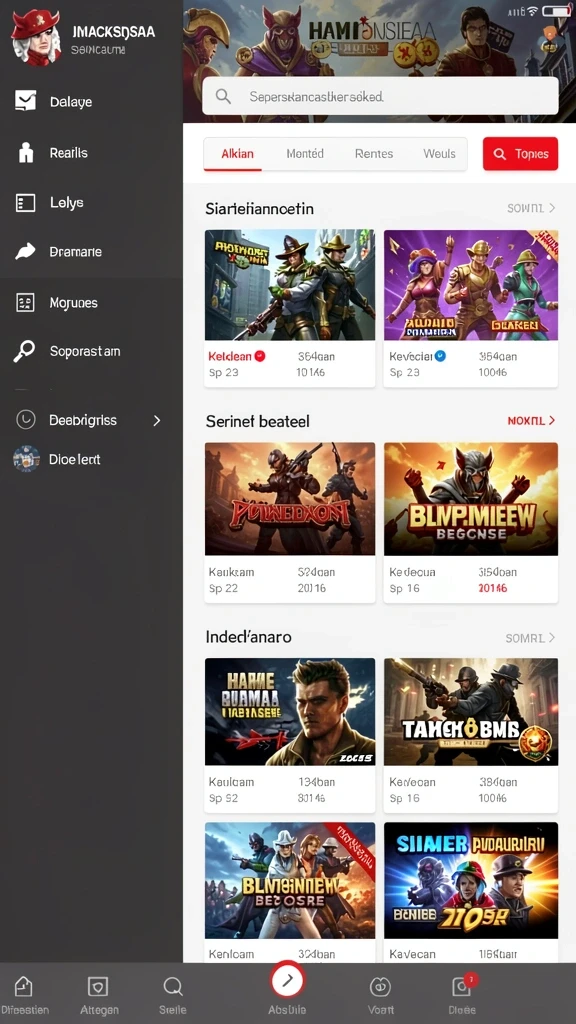 Beragam pilihan permainan menarik dalam aplikasi Download aluku4d APK untuk Android.