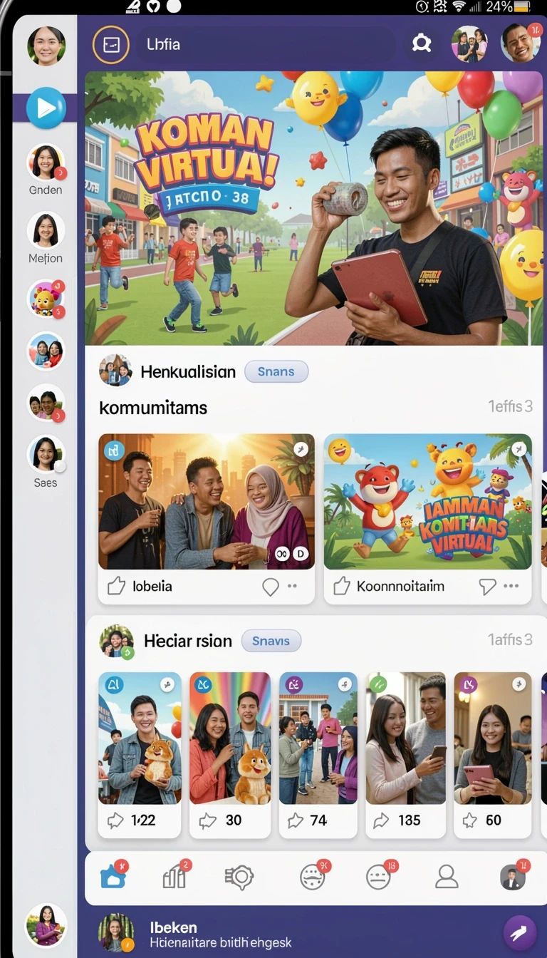 Beragam pilihan permainan menarik dalam aplikasi 8qr App APK Terbaru.